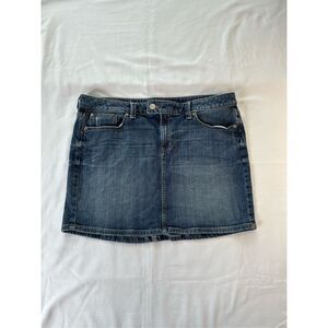 Women’s Gap Jean Mini Skirt Size 14, Minimalist, Basic, Blue
